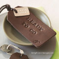 english words embossed bulk leather luggage tags